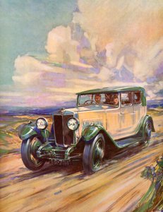 Roadster des années 1920 roulant à toute vitesse sur une route de terre
