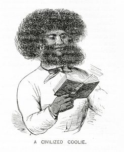 Un Coolie civilisé, illustration de Appletons Journal, 4 mai 1872 - American School