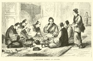 Une famille japonaise au dîner