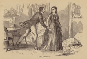 Une Cour imprudente (gravure) - American School