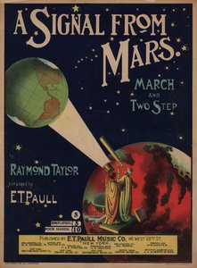 Un signal de Mars (lithographie couleur) - American School