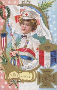 Une femme du Corps de secours des femmes et la médaille qu