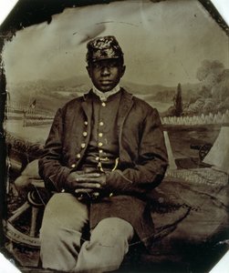 Abraham F. Brown, de la 54e Infanterie du Massachusetts, vers 1863 (tintype) - American School