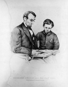 Abraham Lincoln et son fils Thad