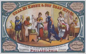 Publicité pour la Charles McKeone & Son Soap Manufacturing Company, Philadelphie, Pennsylvanie, USA - American School