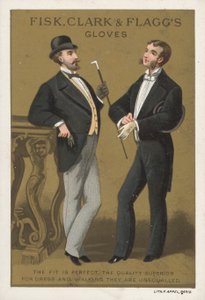 Publicité pour les gants de Fisk, Clark & Fagg - American School