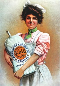 Publicité pour la farine Gold Medal - American School