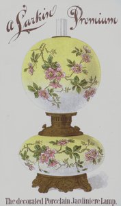 Publicité pour les lampes jardinières en porcelaine décorée Larkin Premium - American School