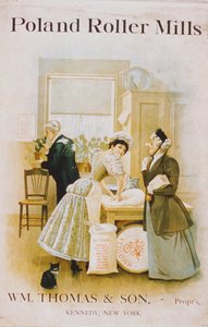 Publicité pour les moulins à rouleaux de Pologne, W.M. Thomas & Sons, New York - American School