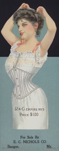 Publicité pour les corsets pour femmes R & G - American School