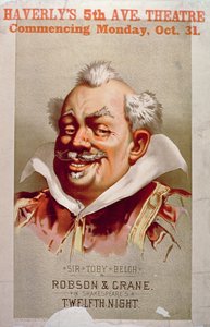 Publicité pour Robson & Crane dans La Nuit des Rois, au Haverly