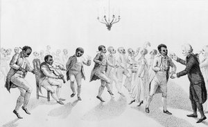 Afro-Américains à un bal avec le gouverneur John Hancock (1737-93) de The Echo, avec d