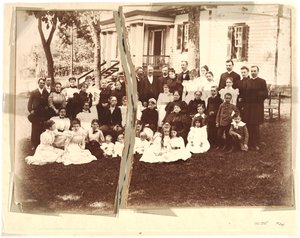 Albumen de la famille Archer (photo sépia) - American School