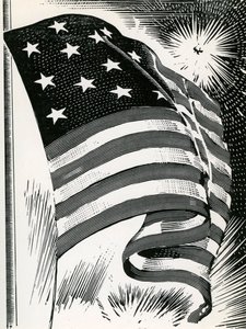 Drapeau américain flottant au-dessus de Fort McHenry