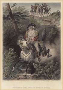 La fuite du général américain Israel Putnam des Britanniques à Horse Neck, Connecticut, Guerre d