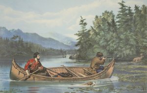 Scènes de chasse américaines, Une bonne chance, pub. 1863, Currier & Ives