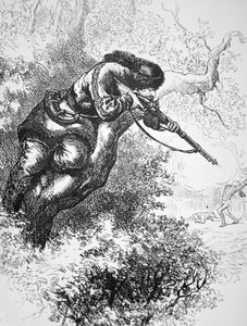 Tireur américain dans un arbre, pendant la guerre d