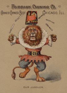 Carte publicitaire américaine pour le corned-beef cuit de la Fairbank Canning Company, Chicago, Illinois - American School
