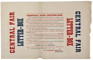 Annonce pour les boîtes aux lettres de la foire centrale, c.1864 - American School