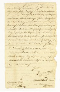 Arnold Benedict (1741-1801) Général, Armée continentale, Traître. Lettre autographe signée ("Benedict Arnold Commr. à Ticonderoga") au Comité de sécurité à Albany, Ticonderoga, 22 mai 1775
