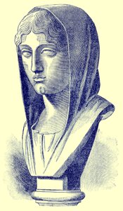 Aspasie, illustration de History of Greece par Victor Duruy, publiée en 1890 - American School