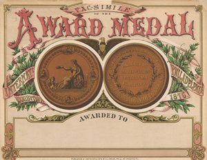 "Médaille de récompense", Album de l