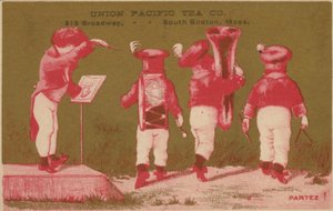 Bande, publicité pour Union Pacific Tea Co, South Boston - American School