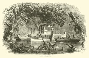 Navigation dans le bayou, mars 1863 - American School