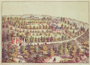 Vue aérienne de Mount Vernon, 1859 - American School
