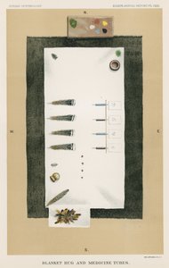 Tapis couverture et tubes de médecine - American School