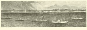 Flotte de blocus au large de Wilmington, New Inlet, octobre 1864 - American School