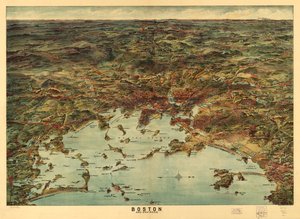 Boston et ses environs, vers 1905 - American School