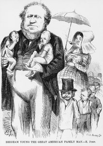 Brigham Young (1801-77) le grand homme de famille américain - American School