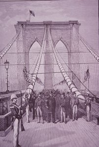 Pont de Brooklyn, le président Arthur à la cérémonie d