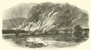 Incendie du pont sur la Susquehanna, Columbia, Pennsylvanie, juin 1863 - American School