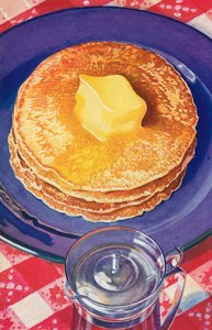 Beurre Fondant sur une Pile de Crêpes