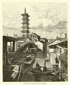 Canal et pagode près de Shanghai - American School