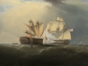 Capture du H.M.S. Macedonian par la frégate américaine United States, d