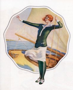 Flapper insouciante sur un voilier