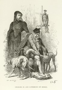 Charles IX et Catherine de Médicis - American School