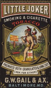 Chérubin portant du tabac et un briquet - American School