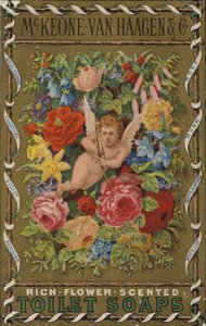 Chérubin avec des fleurs - American School