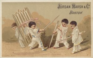 Enfants avec des aiguilles à coudre
