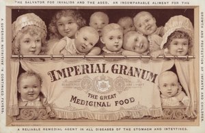 Enfants et nourrissons faisant la publicité de l