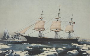 Clipper Ship, Red Jacket - Dans la glace au large du Cap Horn, lors de son passage de l
