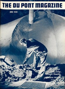 Engrais commercial, couverture du DuPont Magazine, juin 1938 - American School