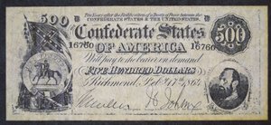 Billets de banque confédérés (lithographie) - American School