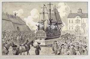 Parade et célébration du Congrès, c.1790 - American School