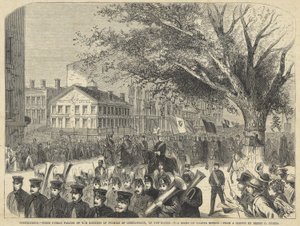 Connecticut - Première Parade Publique des Chevaliers de Pythias du Connecticut, à New Haven. La Scène sur Chapel Street, de Harper