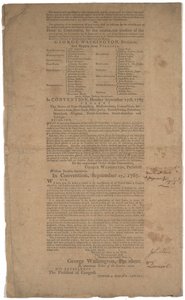 Constitution, première impression, imprimée par Dunlap & Claypoole, 17-19 septembre 1787 - American School